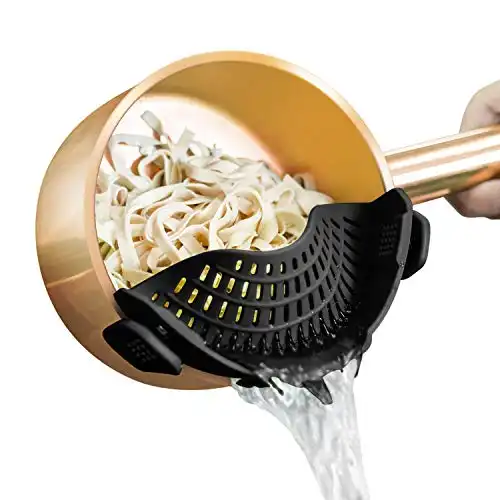 AUOON Clip On Strainer Silicone for All Pots and Pans