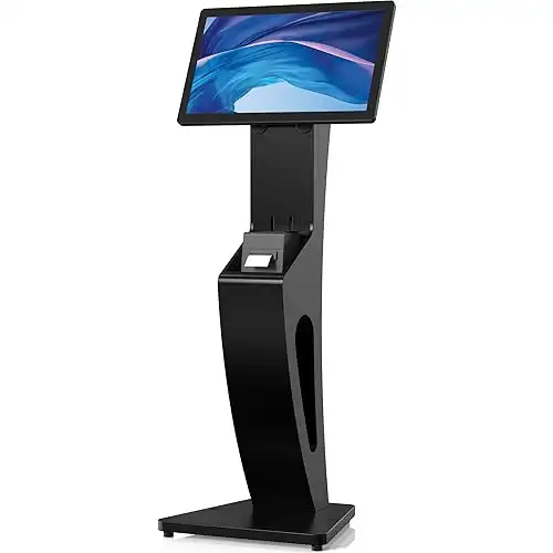 Sleek Floor Stand Kiosk with Printer Slot