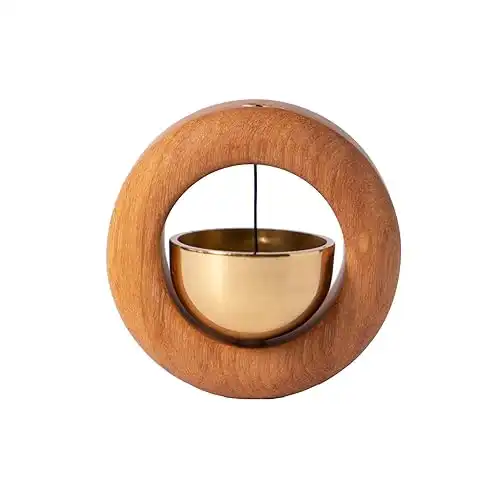 Magnetic Shopkeeper Door Bell, Golden Wood