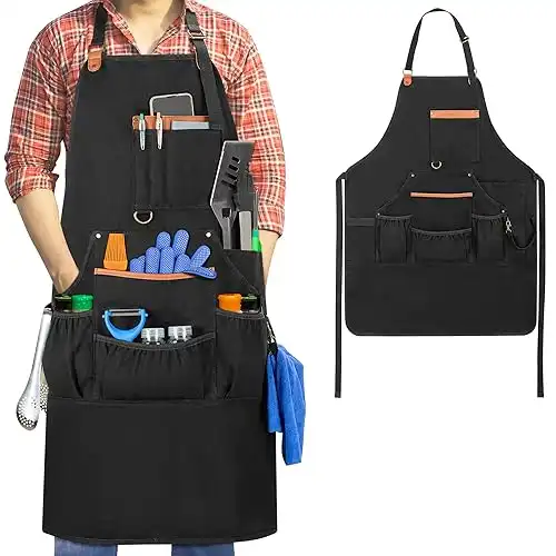 Large BBQ Chef Apron with Pockets