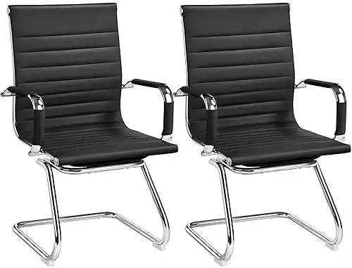 Yaheetech Leather Reception Chairs